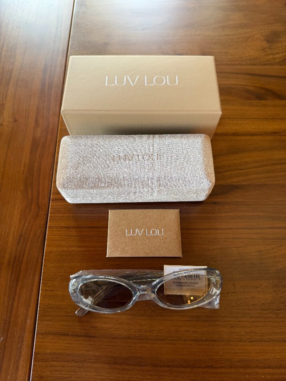 Luv Lou Morgan sunglasses crystal mauve Brand new in case